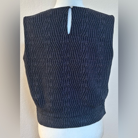 ⭐️ Derek Lam Collective Navy and White Layered Sleeveless Blouse Size 6 - Picture 5 of 13